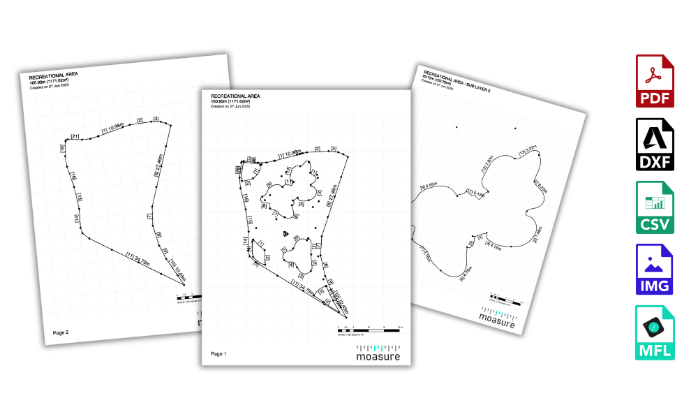 PDF à l'échelle, exports et Moasure Coach améliorés