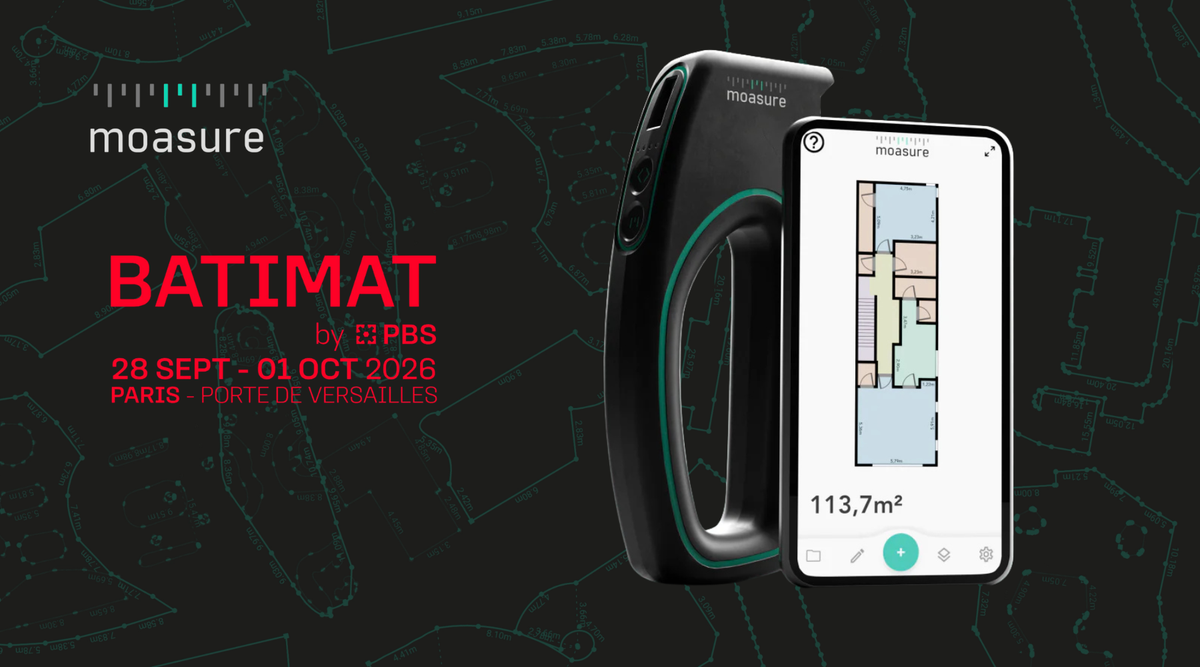 Moasure à Batimat 2026 : venez tester le Moasure LX1 sur le stand H1-P016F